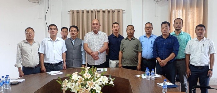 MLA and Advisor Temjenmenba during the maiden visit to the office of the General Manager, Nagaland State Transport, Dimapur on April 10.